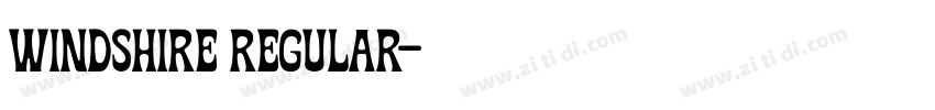 windshire regular字体转换
